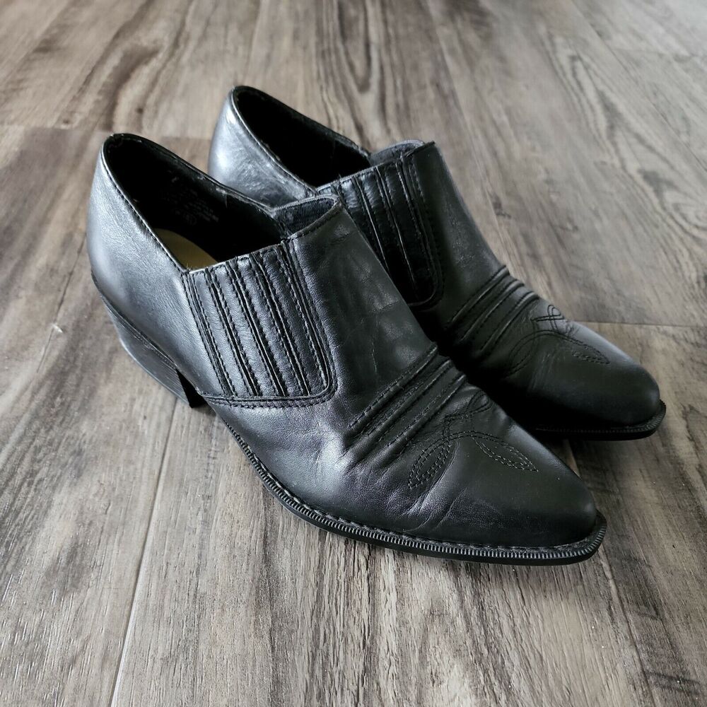 Maine Woods Slip on Sho Womens Black 7.5 M Narrow Cheyenne - Picture 3 of 5